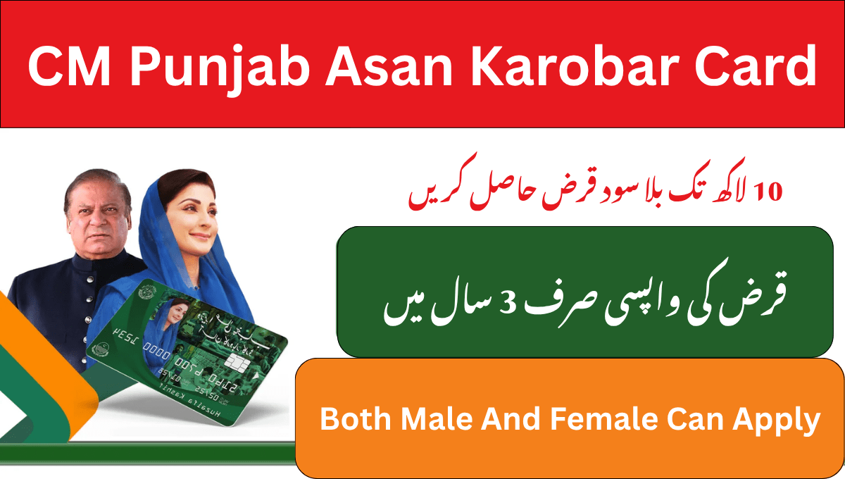 CM Punjab Asan Karobar Card