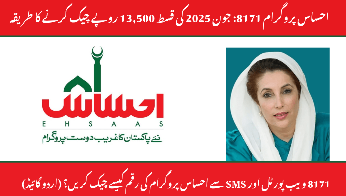  احساس پروگرام 8171 – پیسے چیک کرنے کا مستند طریقہ (2025)