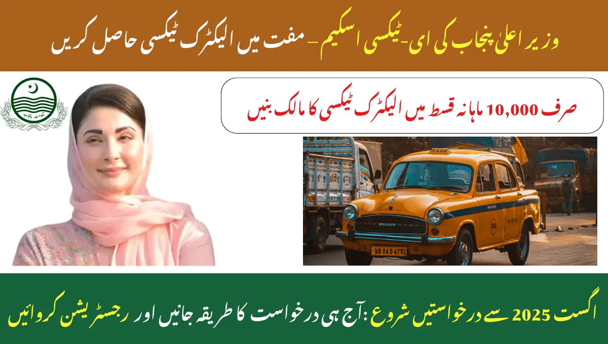 CM Punjab E-Taxi Scheme 2025 learn how to apply online