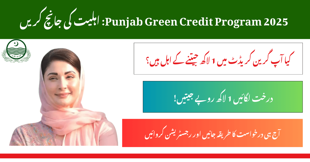 CM Punjab Green Credit Program 2025 Complete Eligibility Guide